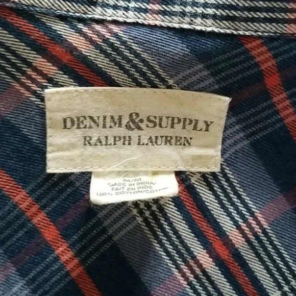 Denim & Supply Ralph Lauren Blue Plaid Top - Picture 2 of 4